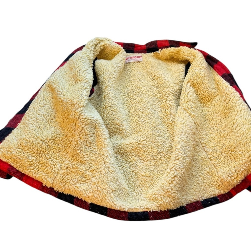 Vintage MacTaggart Wool Buffalo Plaid Sherpa Lined Jacket 4 Pockets Women Medium - Picture 5 of 8